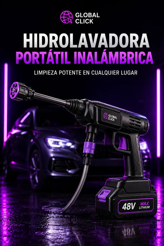Hidrolavadora Portátil Inalámbrica 48V | Limpieza Potente en Cualquier Lugar